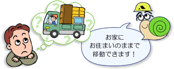 お家にお住まいのままで移動できます！