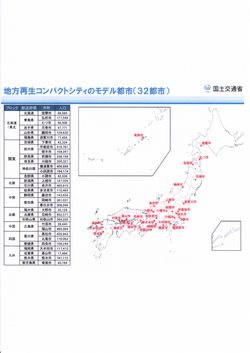 コンパクトシティのモデル都市として　須賀川市が選定される